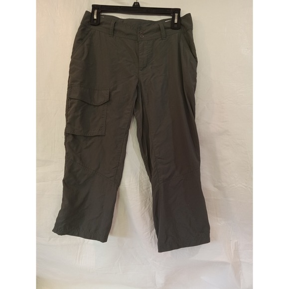 Columbia PFG Fishing Capri Pants Womens Size 4 Olive Green Omni Shade Sun - Picture 1 of 9